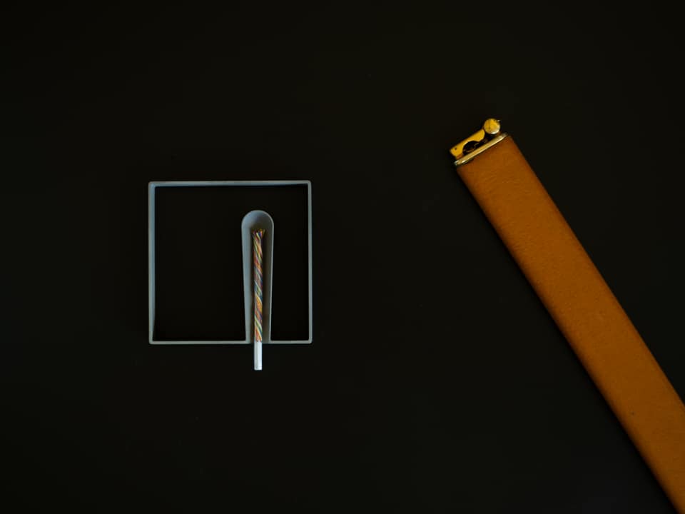 With lighter